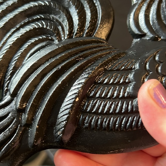 Vintage cast iron style rooster figurine Farmhouse Rustic - Picture 5 of 8